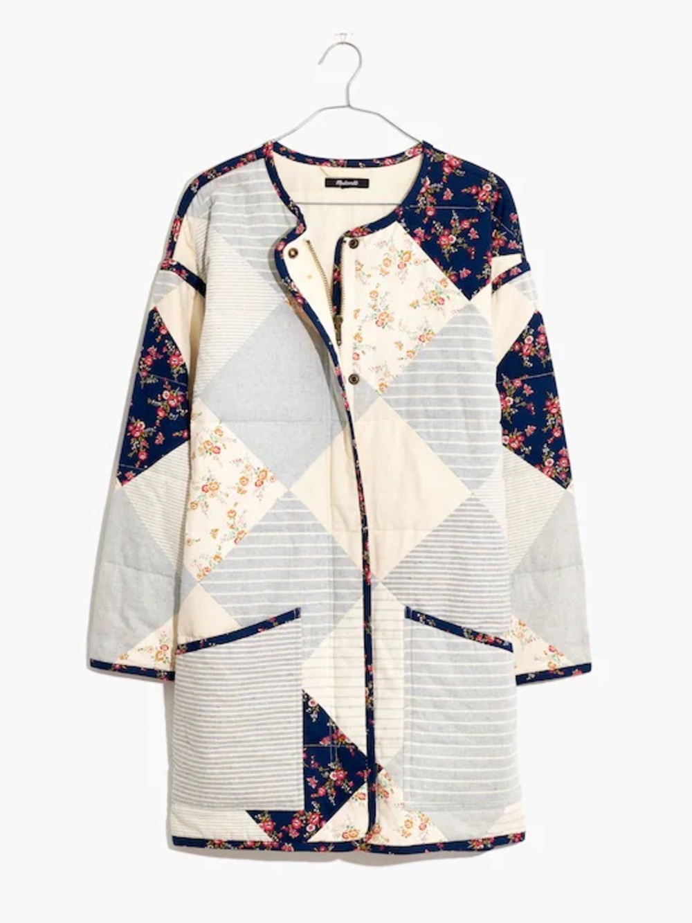 Madewell x The New Denim Project® Patchwork Cocoon Coat